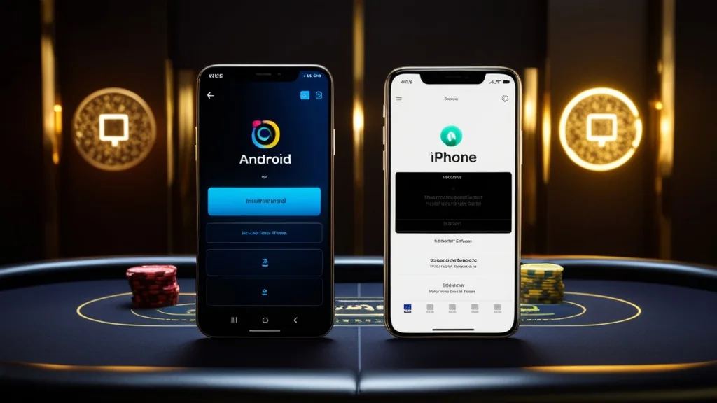Telemóveis Android e iPhone com opções de download da West Aces App